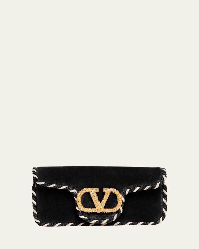 Loco VLOGO Velvet Clutch Bag